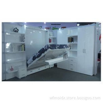 Modern Space Saving folding Double Wall Bed bunk With Books